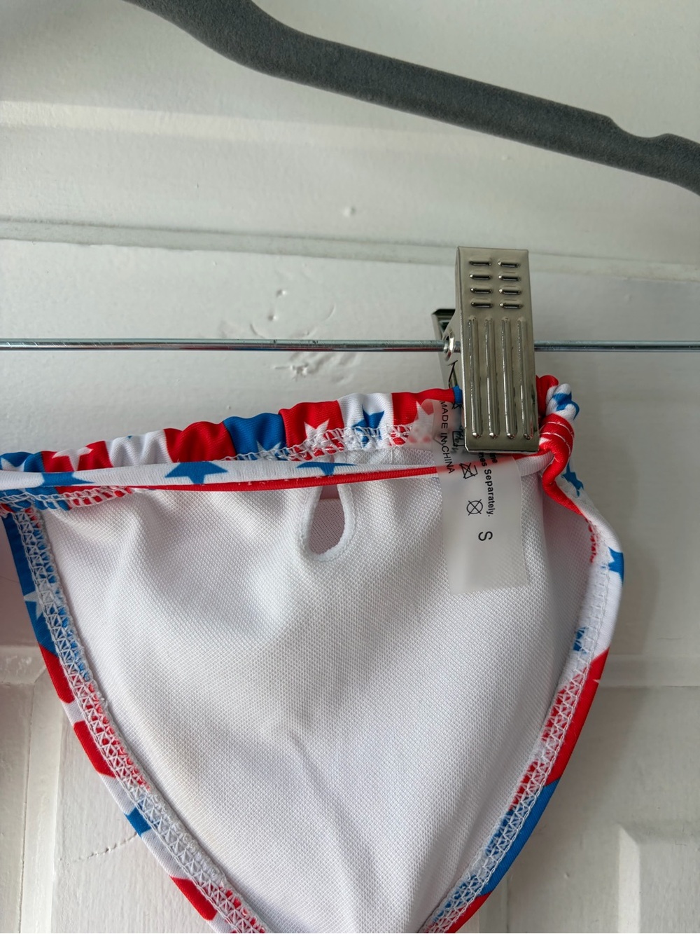 Women’s Red & Blue Star Bikini Top - Picture 3 of 3